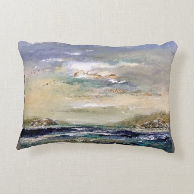 Sea Swept Accent Pillow (Back)