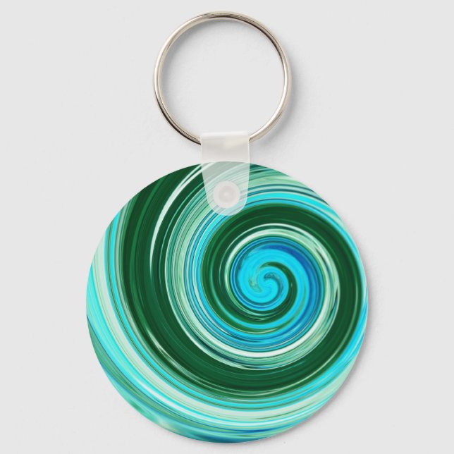 Sea Swirl Custom Keychains to Personalize! (Front)
