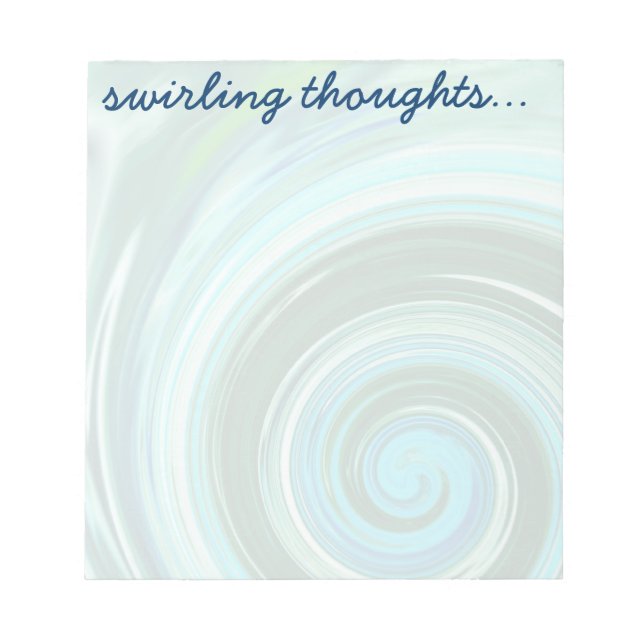 Sea Swirl Custom Notepads to Personalize ~ 2 sizes (Front)