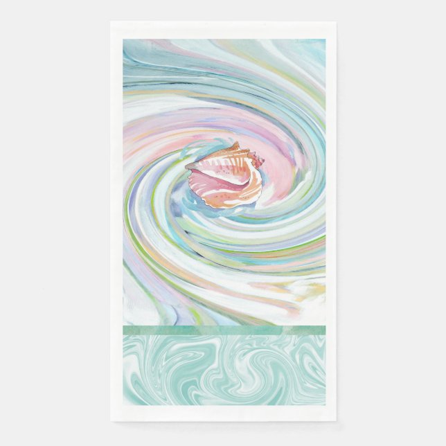 Sea Swirl Shell Napkin (Front)