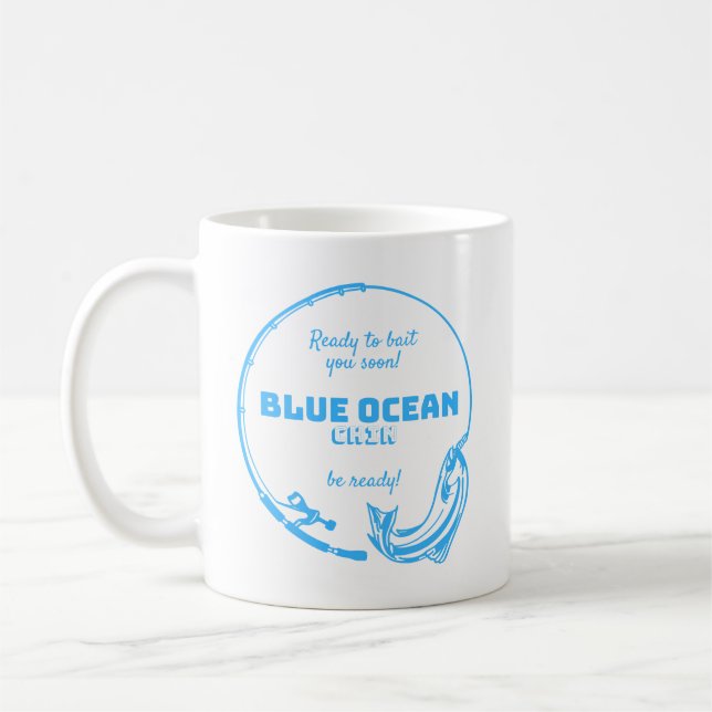 Sea Theme Blue Coffee Cup (Left)
