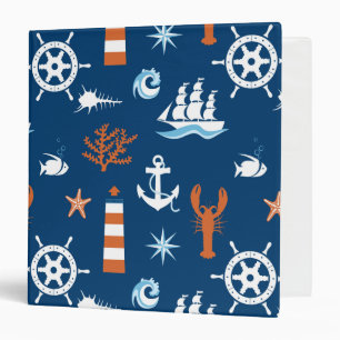 Sea Theme Pattern 1 Binder
