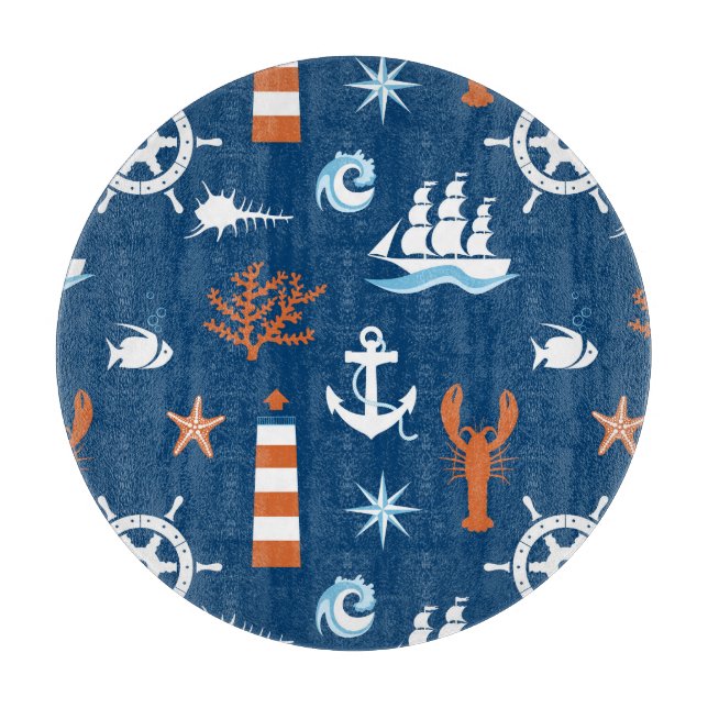 Sea Theme Pattern 1 Cutting Board (Front)