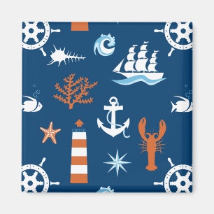 Sea Theme Pattern 1 Magnet