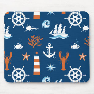Sea Theme Pattern 1 Mouse Pad