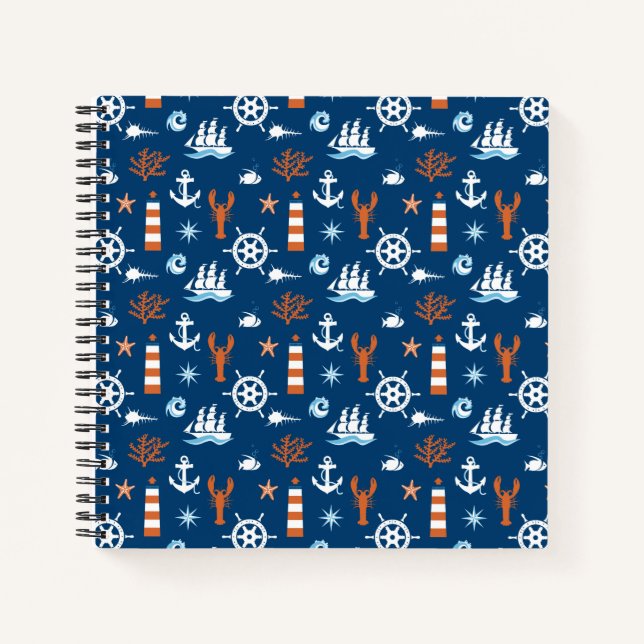 Sea Theme Pattern 1 Notebook (Front)