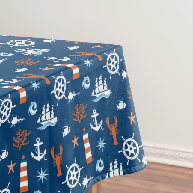 Sea Theme Pattern 1 Tablecloth (In Situ)