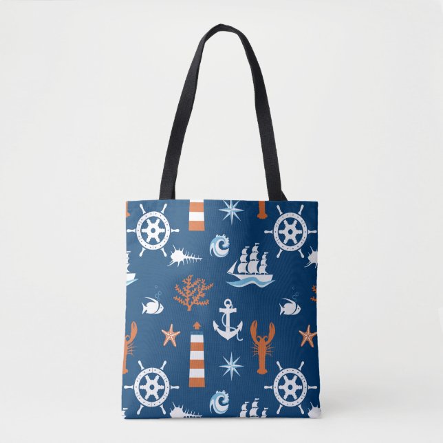Sea Theme Pattern 1 Tote Bag (Front)