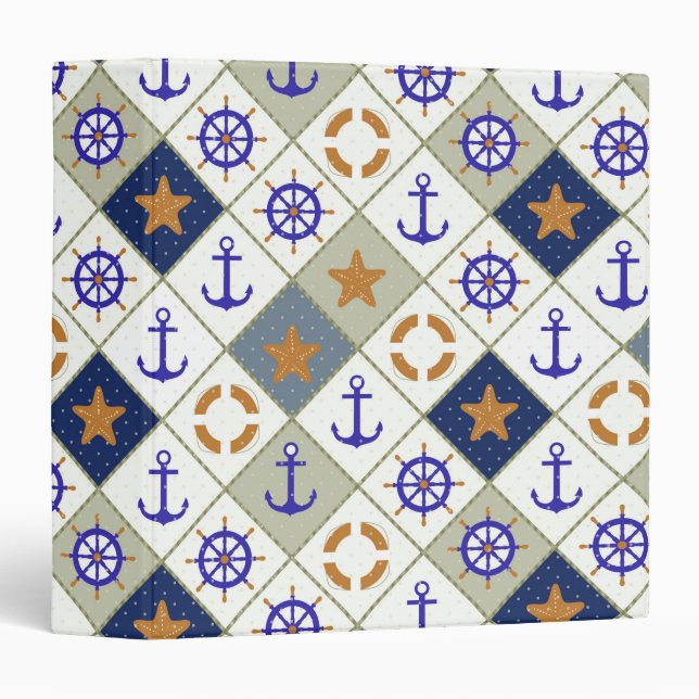 Sea Theme Pattern 2 Binder (Front/Spine)