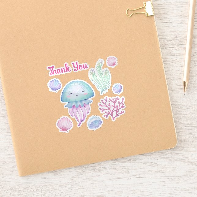 Sea themed party sticker. (Notebook)