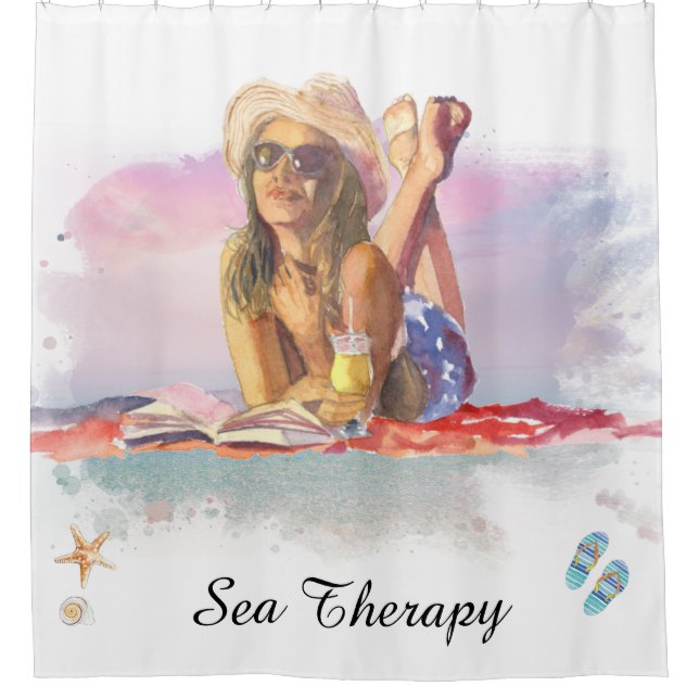 *~* Sea Therapy Beach Young Girl Sun bathe AR29 (Front)