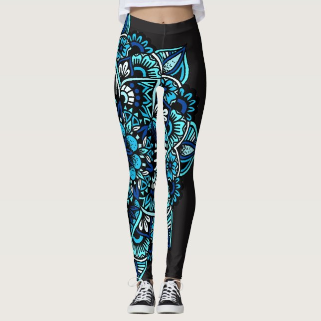 Sea Toned Mandala Leggings (Front)