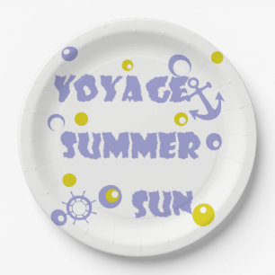 Sea, travel , summer paper plate