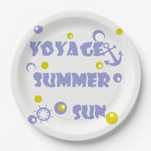 Sea, travel , summer paper plate (Front)