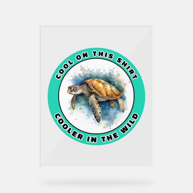 Sea Turtle      Acrylic Sign (Front)