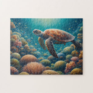 Sea Turtle and Coral Jigsaw Puzzle