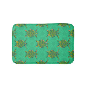 Sea Turtle Aquamarine Bath Mat
