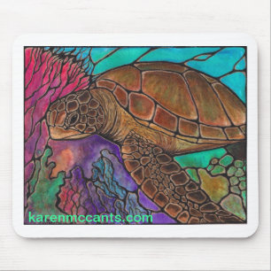 Sea Turtle Art...awesome stained glass style! Mouse Pad