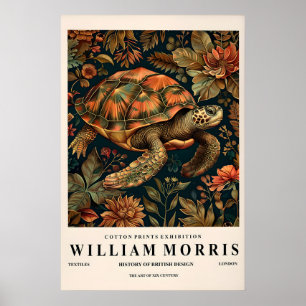 Sea Turtle Art Print William Morris Style
