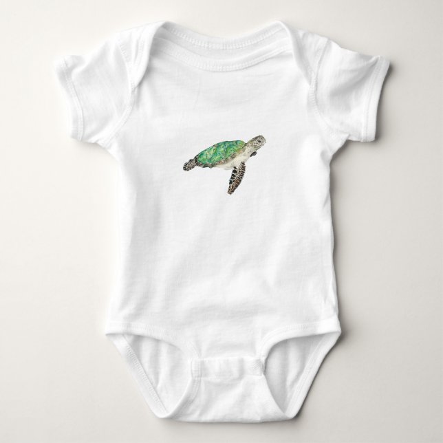 Sea Turtle Baby Bodysuit (Front)
