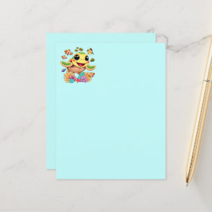 Sea Turtle Baby Happy and Cute Character