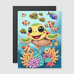 Sea Turtle Baby Happy and Cute Character