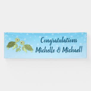 Sea Turtle Baby Shower Co-Ed Gender Neutral Banner