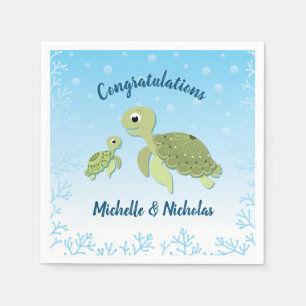 Sea Turtle Baby Shower Co-Ed Gender Neutral Napkin