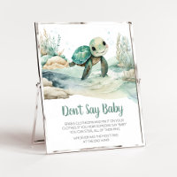Sea Turtle Baby Shower Don't Say Baby