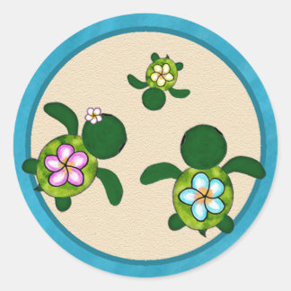 Sea TURTLE Baby Shower (Honu) 032B Seal Sticker