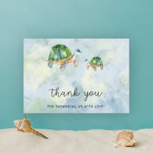 Sea turtle - baby shower thank you  card