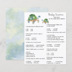 Sea Turtle - Baby Trivia   Baby Shower Game