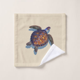 Sea turtle bath towel set