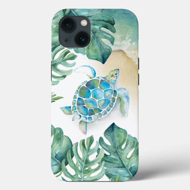 Sea Turtle Beachy Phone Case (Back)