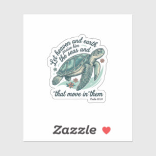 Sea Turtle Bible Verse Vintage Engraving Design_1