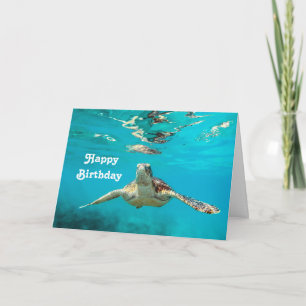 Sea Turtle Birthday Card