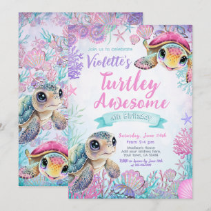 Sea Turtle Birthday Invitation
