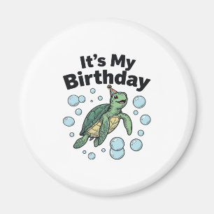 Sea Turtle Birthday Shirt Design_1 Magnet