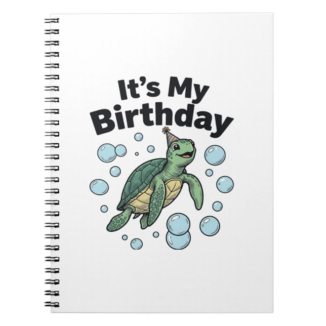 Sea Turtle Birthday Shirt Design_1 Notebook (Front)