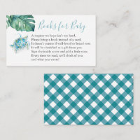 Sea Turtle Book For Baby Invitation Enclosure Card