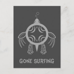 Sea Turtle Bubbles Postcard