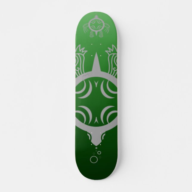 Sea Turtle Bubbles Skateboard (Front)