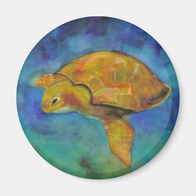 Sea Turtle by Paula Atwell Magnet (Front)