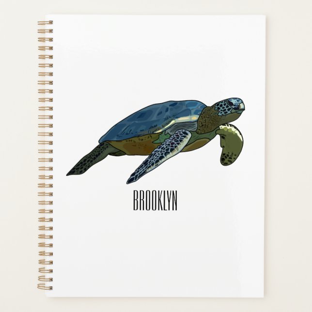 Sea turtle cartoon (Devant)
