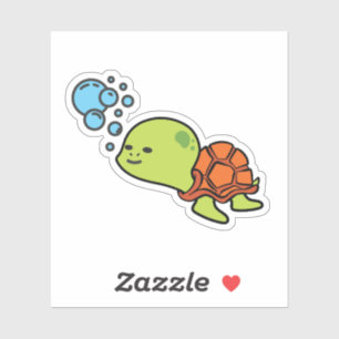 Sea turtle cartoon baby seat turtle cut sticker