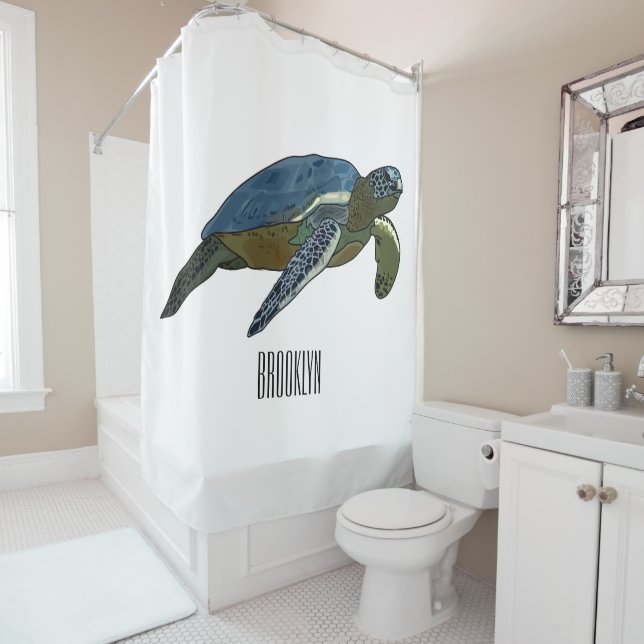 Sea turtle cartoon illustration (In Situ)