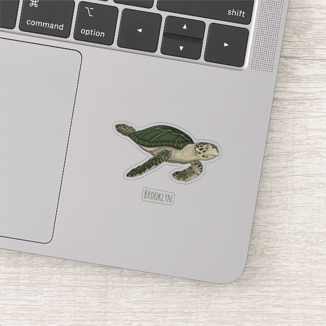 Sea turtle cartoon illustration (Detail)