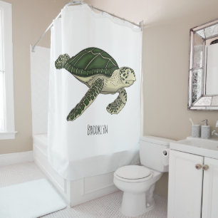 Sea turtle cartoon illustration