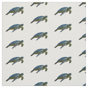 Sea turtle cartoon illustration fabric