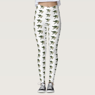 Sea turtle cartoon illustration leggings